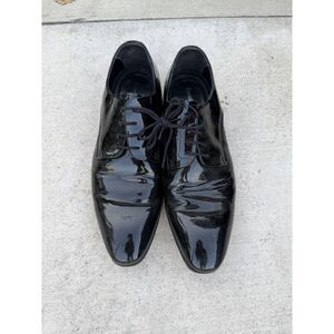 Mens Russell & Bromley Black Patent Leather Dress Shoes - Size 8